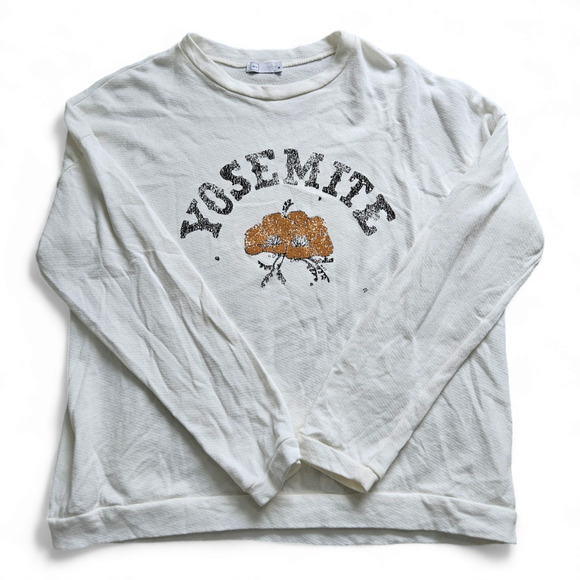 NWT Lizard Thicket Cream Yosemite and California Poppy Womens  Sweatshirt Sz M - Picture 3 of 7